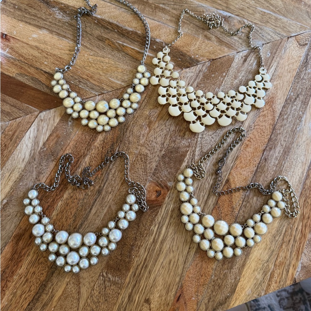 Four statement necklaces
